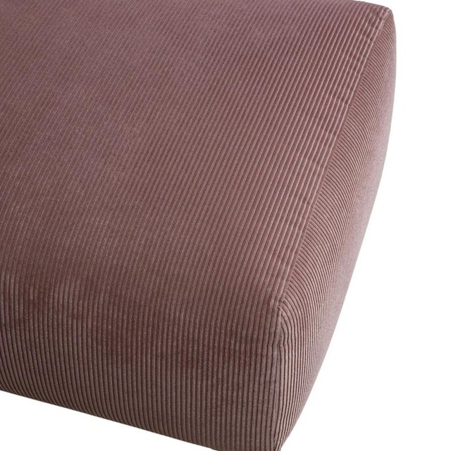Modern Set of Fabric Corduroy Moss Three-Seater Sofa and Ottoman in Pink Mauve Sofa from COR For Sale - Image 3 of 14
