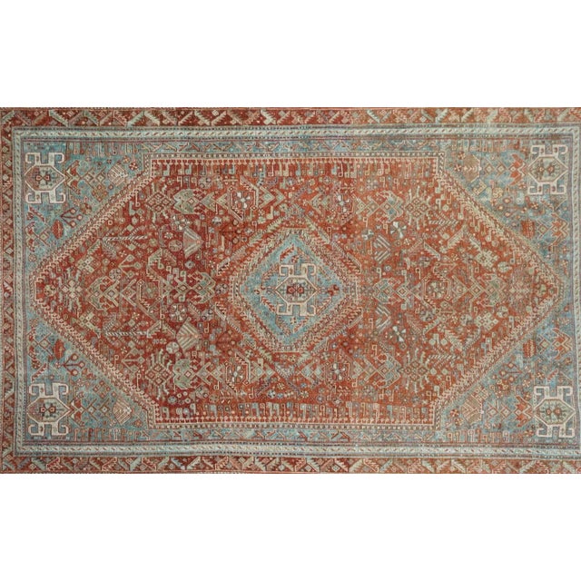 Antique Qashqai Rug 5'2'' x 8'3'' For Sale In New York - Image 6 of 12