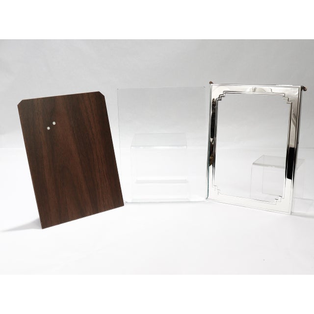 Vintage Cartier Engraved Sterling Silver Art Deco Style Picture or Photo Frame For Sale - Image 17 of 18