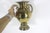 Large vintage brass vase with handles. This has patina, scratches, corrosion, rust, especially on the bottom and possible...