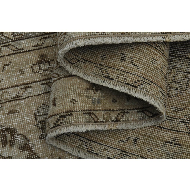 Persian 1970s Vintage Persian Handmade Wool Cotton Beige Area Rug For Sale - Image 3 of 11