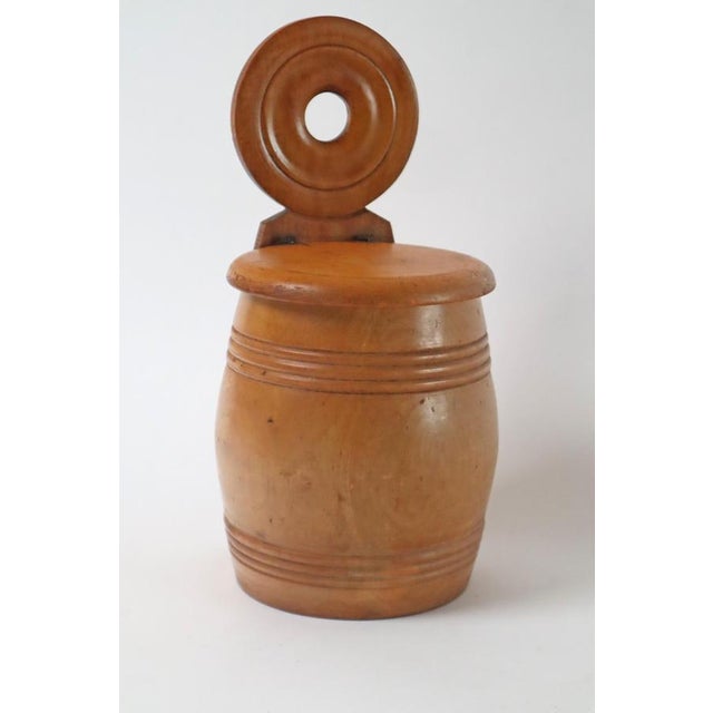 Victorian Treenware Hanging Salt Boxes, 19th Century, Set of 2 For Sale - Image 3 of 13