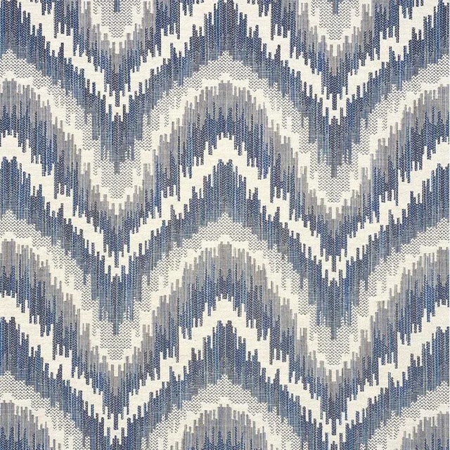 Modern Sample - Schumacher Von Armin Fabric in Blue For Sale - Image 3 of 3