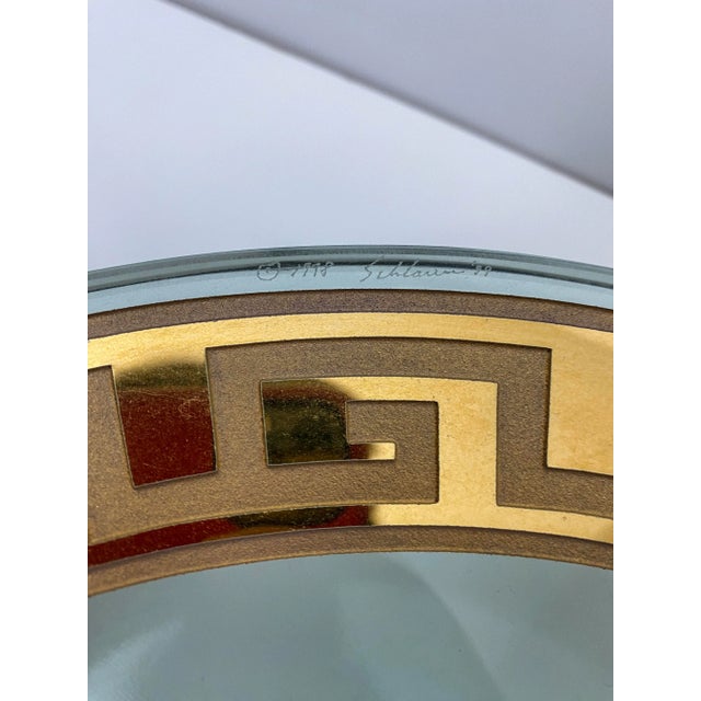 1990s Statement Glass Platter by Stephen Schlanser, Signed For Sale - Image 4 of 6
