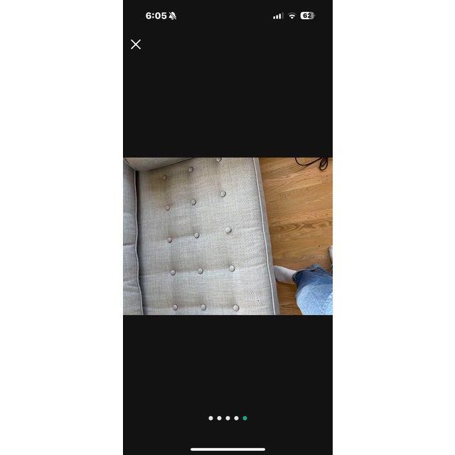 Custom Made Mid Century Modern Style Sofa For Sale In San Francisco - Image 6 of 7