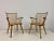 Tan Set of Cherry Wood Armchairs by Albert Haberer, 1950s For Sale - Image 8 of 17