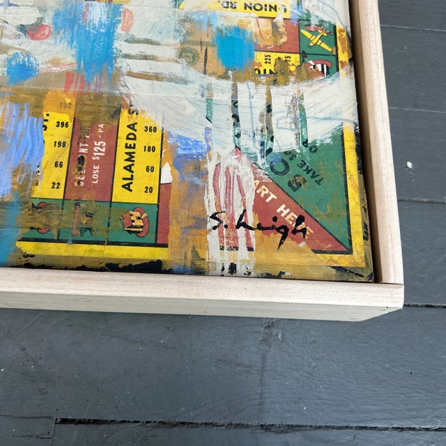 Abstract Contemporary Original Stephen Heigh Abstract Painting & Collage “City Circle” For Sale - Image 3 of 4