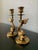 Hollywood Regency Mid 20th Century Asian Brass Finish Metal Koi Taper Candle Holders, A Pair For Sale - Image 3 of 8