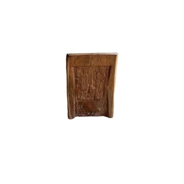 Sculptural Textured Teak Wood Chair For Sale - Image 6 of 10