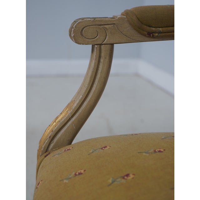 Wood Pair of Louis XVI Painted Fauteuil Armchairs For Sale - Image 7 of 18