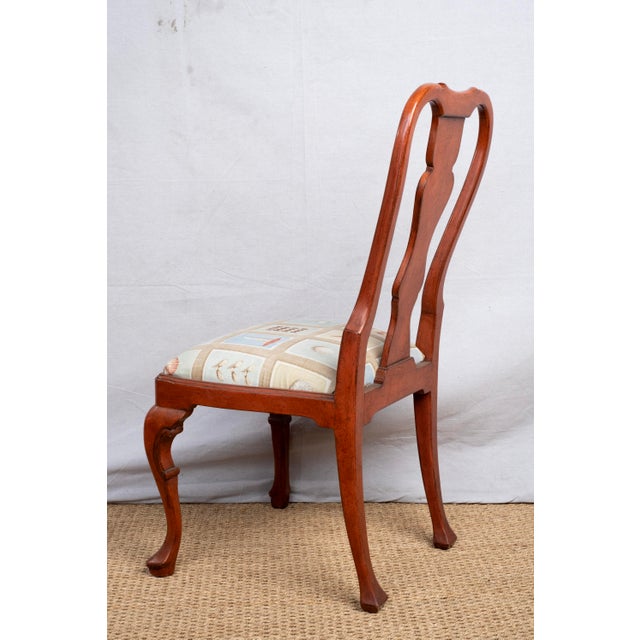 Vintage Painted Queen Anne Style Side Chair For Sale - Image 4 of 6
