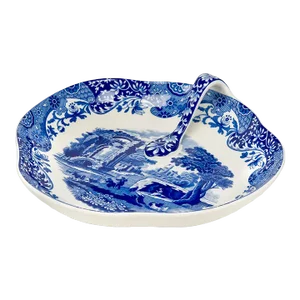 Spode Blue Italian Handled Tray 8.25" x 7.5"