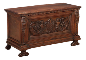 Walnut Chest with Baroque Carvings