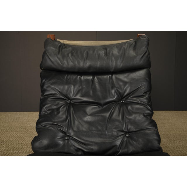 Vintage Mid-Century Norwegian Rosewood "Siesta" Leather Sling Lounge Chair, by Ingmar Relling for Westnofa For Sale In Los Angeles - Image 6 of 16