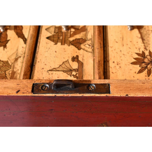 18th Century Lacquer and Gilt Chinoiserie Bureau Bookcase For Sale - Image 14 of 15