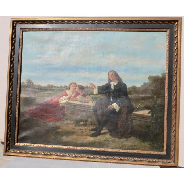 Blind Milton Dictates to His Daughters 19th Century For Sale - Image 4 of 9