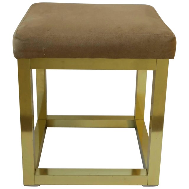 Modern Brass Bench or Stool in the Style of Paul Evans, Ca. 1970s For Sale - Image 11 of 12
