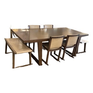 Antonio Citterio for Maxalto + B&b Italia InToto Table + Four Musa Chairs + Two Sella Benches, Set For Sale