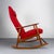 Mid-Century Modern Teak Rocking Chair with Rust-Red Wool, 1960s For Sale - Image 6 of 9
