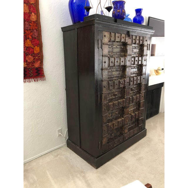 Coffee 1980s Medieval Old World Armoire/ Cabinet For Sale - Image 8 of 8