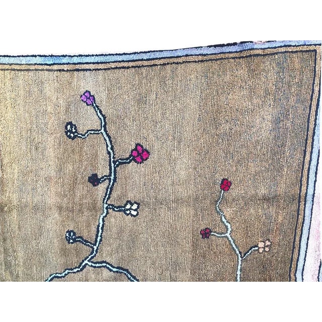 1920s The Most Unusual Antique 6'x9' Folk Art/Art Deco American Hooked Rug For Sale - Image 9 of 10