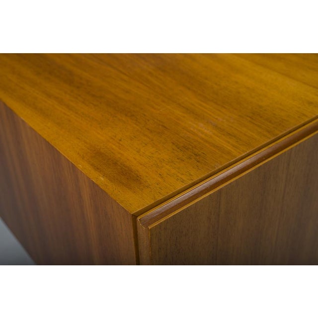 Mid-Century Wall Unit Cabinet and Sideboard in Walunt, 1970s, Set of 2 For Sale - Image 12 of 17