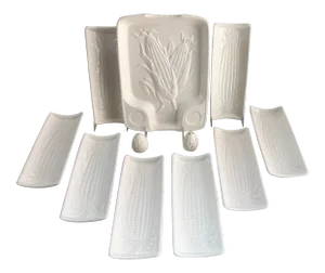 Vintage Corn on the Cob Serving Platter & Plates - Set of 11