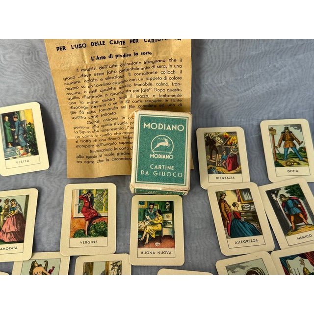 Jade Vintage Italian Fortune Telling Tarot Playing Cards For Sale - Image 8 of 17