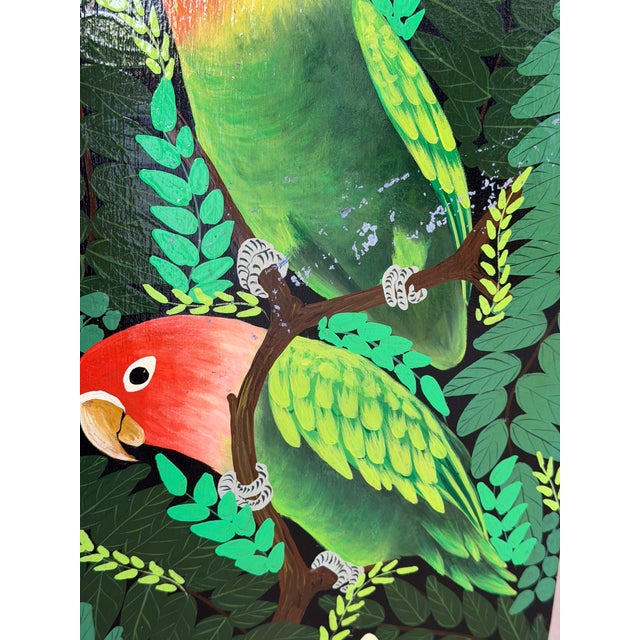 Vintage Hand-Painted Tropical Coastal Pedestal For Sale - Image 10 of 12