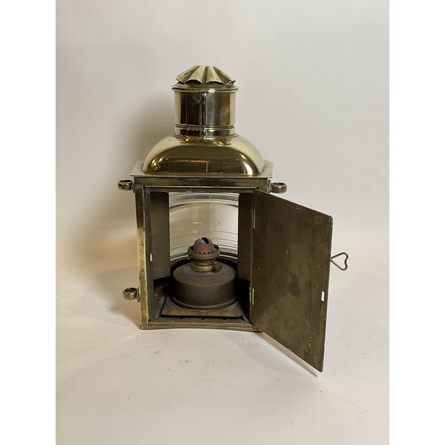 Ships Lantern with Fresnel Glass Lens For Sale - Image 9 of 10