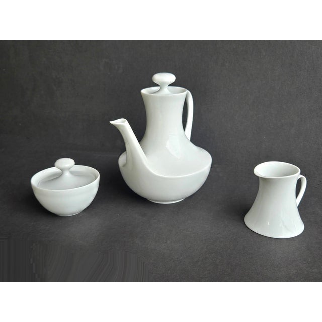 Ceramic 1970s Block Bidasoa Blanco Porcelain Coffee Set, 3 Pieces For Sale - Image 7 of 11