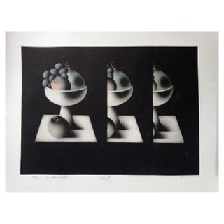 Mario Avati, Le Temp Qui Passe, Original Mezzotint For Sale