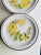 1970's Vintage wild flowers stoneware set of 4 dinner plates 10. 5"D , makers mark reads " International Stoneybrook...