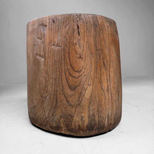 1920s Japanese Wooden Usu Rice Mortar, 1920s For Sale - Image 5 of 18