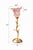 Pink Glass Tulip Accent Table Lamp With Gilded Metal Stem – 17” Tall For Sale In Los Angeles - Image 6 of 7