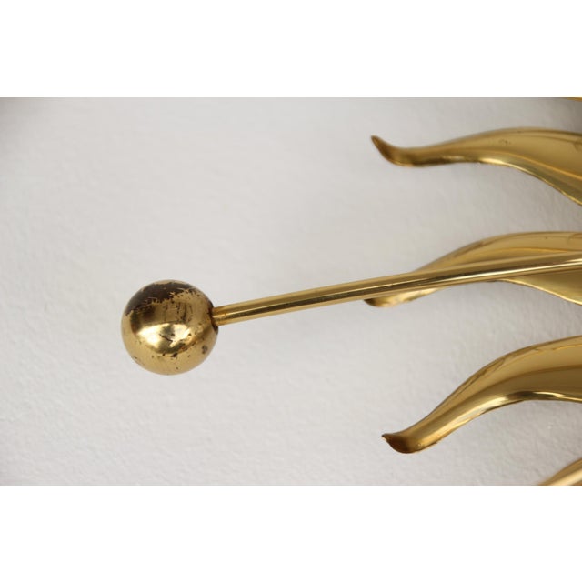 Sunburst Sputnik Wall Lamp in Brass, 1950s For Sale - Image 6 of 16
