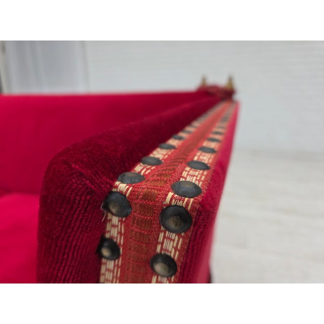 Mid-Century Modern Spanish Sofa in Velour with Ash Legs, Denmark, 1970s For Sale - Image 3 of 18