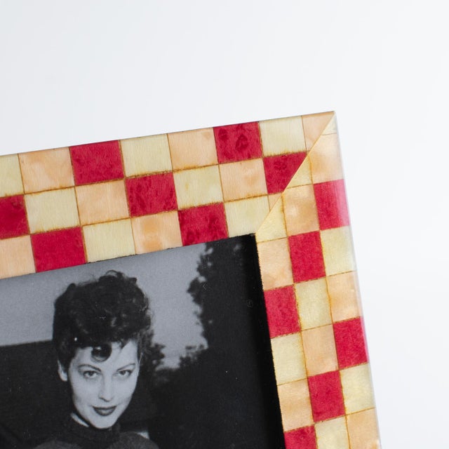 Wood Christian Dior Marquetry Picture Frame, circa 1980 For Sale - Image 7 of 10