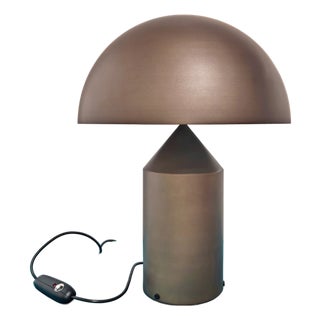 Atollo Table Lamp in Bronze Metal by Vico Magistretti for Oluce, 2010s For Sale