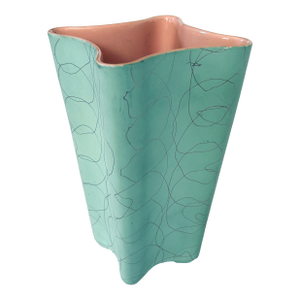 MCM Aqua Shawnee Vase