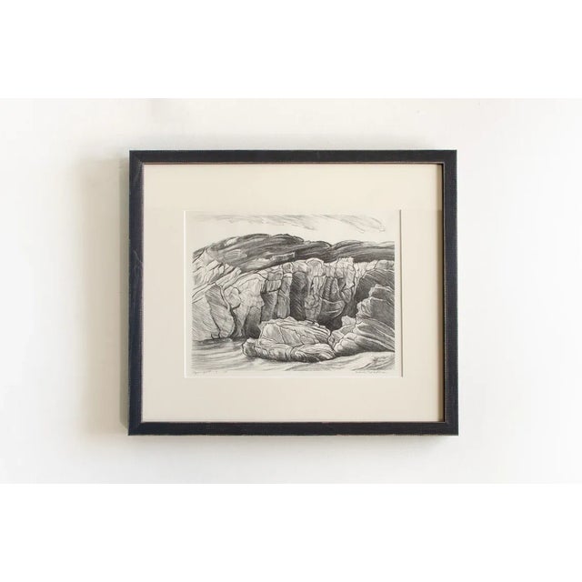 Black Antique Original Limited Edition Etching Signed by American Artist Adele Watson Titled "Ogunquit" 1873 - 1947 For Sale - Image 8 of 8