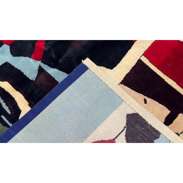 French Mid Century Wool Rug 5'0" X 6'2'' For Sale - Image 11 of 11