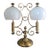 Mid-Century 1950s Brass Double Arm Table Lamp For Sale