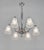 Art Deco Hettier & Vincent French Art Deco Chandelier 1930s - Floral Glass & Nickeled Bronze For Sale - Image 3 of 15