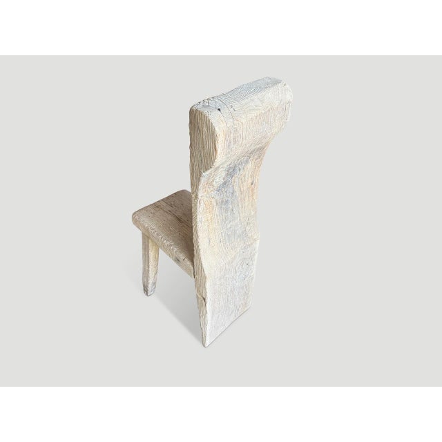 Contemporary Andrianna Shamaris St. Barts Sculptural Teak Wood Chair For Sale - Image 3 of 5