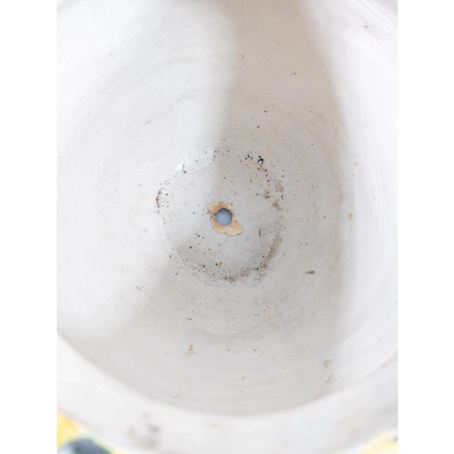 Mid-Century Italian Faience Majolica Pottery Jardiniere Planter For Sale - Image 13 of 18