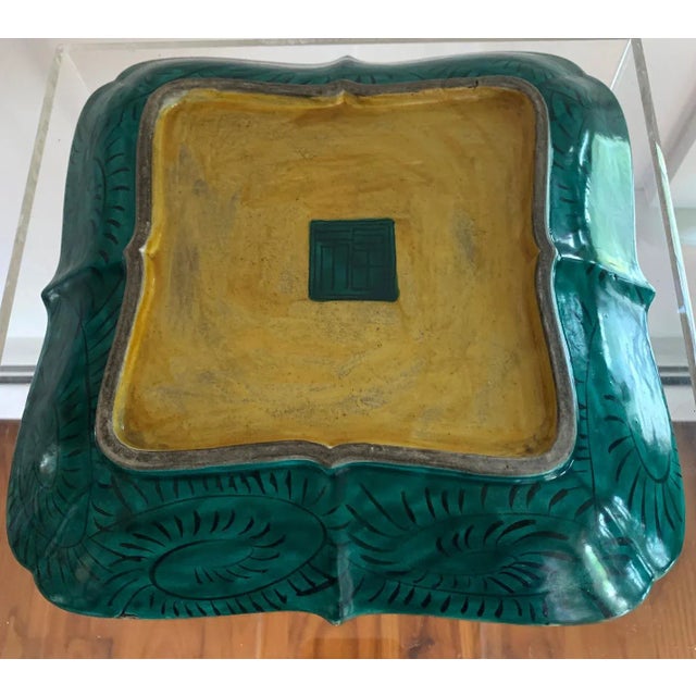 Japanese Yoshidaya Saiko Kutani Ceramic Dish For Sale - Image 9 of 11