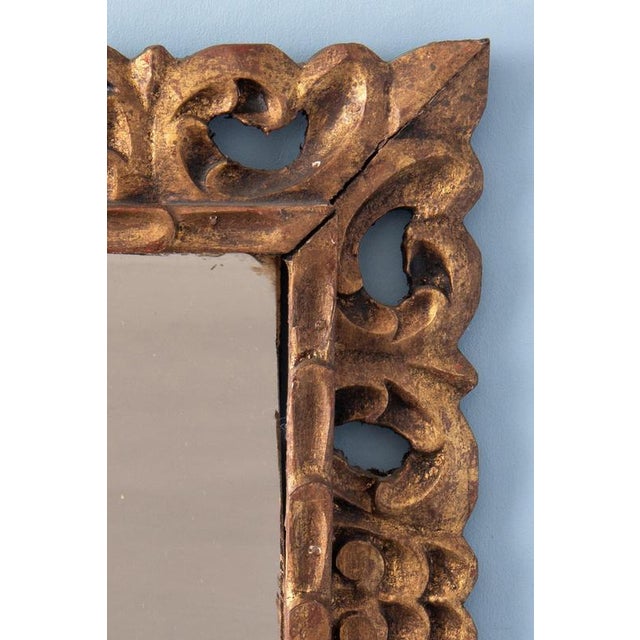 French Baroque Giltwood Openwork Mirror, 1900s For Sale - Image 5 of 8