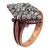19th Century Victorian 1.70 Carat Old Mine Cut Diamond 14k Rose Gold Ring, Size 4.5 For Sale