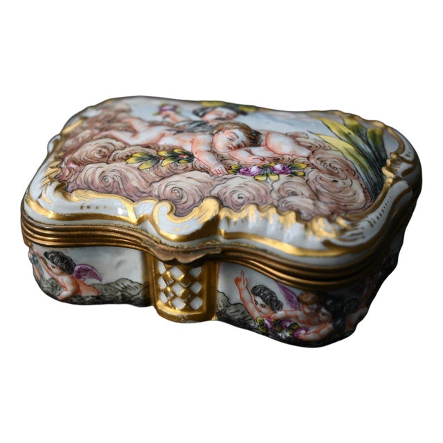 Capodimonte Box in Porcelain, 19th Century For Sale